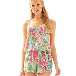 Lilly Pulitzer Deanna Romper Size Medium southern charm